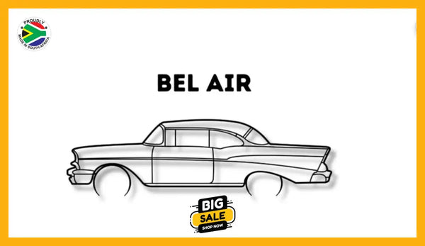 Chevrolet Bel Air Detailed Silhouette Metal Wall Art