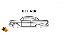 Chevrolet Bel Air Detailed Silhouette Metal Wall Art