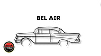 Chevrolet Bel Air Detailed Silhouette Metal Wall Art