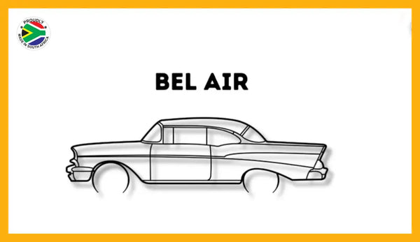 Chevrolet Bel Air Detailed Silhouette Metal Wall Art