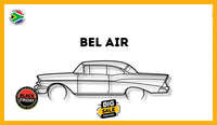 Chevrolet Bel Air Detailed Silhouette Metal Wall Art