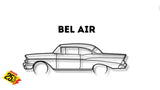 Chevrolet Bel Air Detailed Silhouette Metal Wall Art