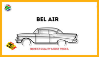 Chevrolet Bel Air Detailed Silhouette Metal Wall Art