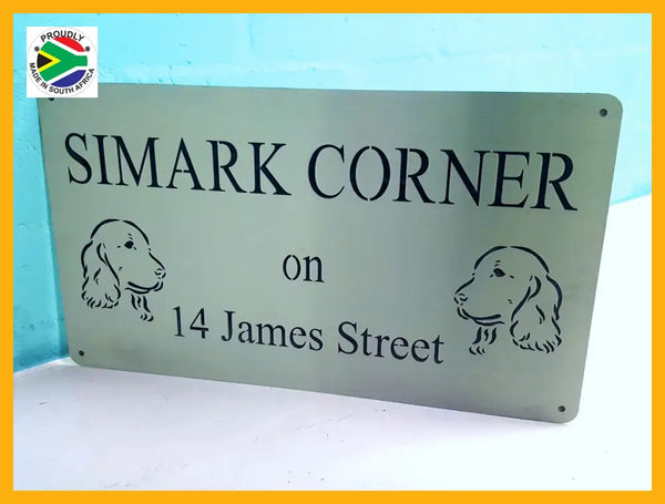 Cocker Spaniel Design House Sign Wall Art