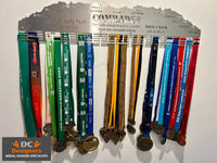 Comrades Back 2 Personalised Medal Hanger Stainless Steel Brush Finish Sports Medal Hangers