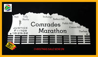 Comrades Marathon Down Run Personalised 48 Tier Medal Hanger Stainless Steel Brush Finish Sports