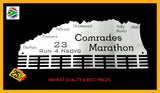 Comrades Marathon Up Run Personalised 48 Tier Medal Hanger Stainless Steel Brush Finish Sports