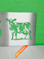 Cow Design House Sign