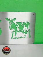 Cow Design House Sign