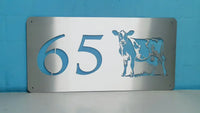 Cow Design House Sign