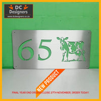 Cow Design House Sign