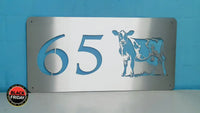 Cow Design House Sign