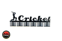 Cricket 48 Tier Medal Hanger Black Sports Medal Hangers