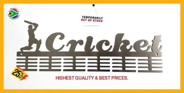 Cricket 48 Tier Medal Hanger Stainless Steel Brush Finish Sports Medal Hangers