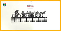 Cycling She Believed She Could 48 Tier Medal Hanger Black Sports Medal Hangers