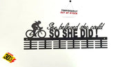 Cycling She Believed She Could 48 Tier Medal Hanger Black Sports Medal Hangers