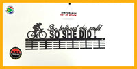 Cycling She Believed She Could 48 Tier Medal Hanger Black Sports Medal Hangers