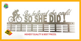 Cycling She Believed She Could 48 Tier Medal Hanger Stainless Steel Brush Finish Sports Medal