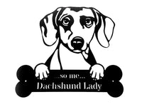 Dachshund Wall Art With Personalized Text Dog Kennel & Run Accessories