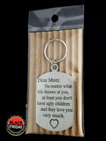 Dear Mom - Love You Very Much Double Sided Laser Engraved Key Ring-Bag Tag Key Rings