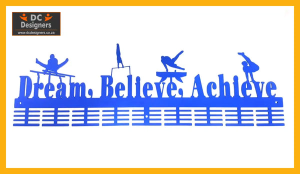 Dream Believe Achieve Gymnastics Mag 72 Tier Medal Hanger Sports Medal Hangers