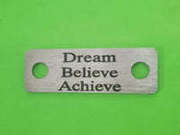 Dream Believe Achieve Individual Shoelace Tag Shoe Lace Tags