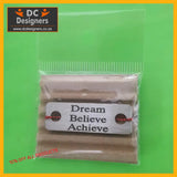 Dream Believe Achieve Individual Shoelace Tag Shoe Lace Tags