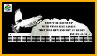 Eagle Verse Isaiah 40:31. 72 Tier Medal Hanger Stainless Steel Brush Finish Sports Medal Hangers