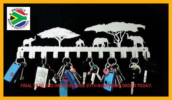 Elephants Under The Trees 12 Hook Key Hooks