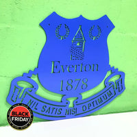 Everton Football Club Crest Mounted Wall Art Design 40Cm X 33Cm Small / Blue