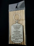 Fearless Coach Single Sided Laser Engraved Key Ring-Bag Tag Key Rings