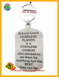 Fearless Coach Single Sided Laser Engraved Key Ring-Bag Tag Key Rings