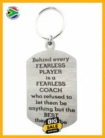 Fearless Coach Single Sided Laser Engraved Key Ring-Bag Tag Key Rings