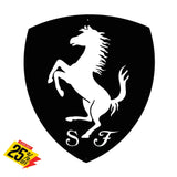 Ferrari Sf Mounted Wall Art Black / 58Cm X 67Cm Medium