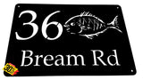 Fish Design House Sign Wall Art