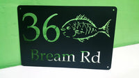 Fish Design House Sign Wall Art