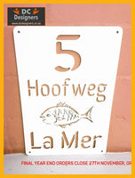 Fish Design House Sign Wall Art