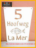 Fish Design House Sign Wall Art