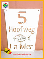 Fish Design House Sign Wall Art