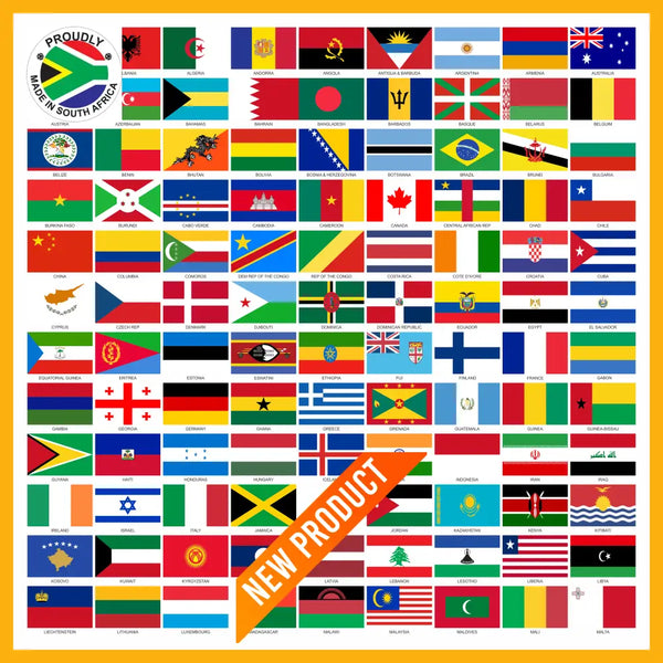 Flags Of The World Stickers - 200 Pack