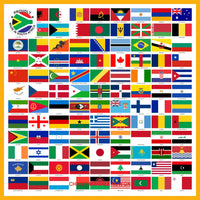 Flags Of The World Stickers - 200 Pack