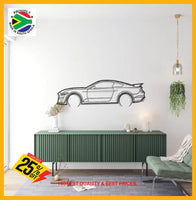 Mustang Shelby Gt500 Detailed Silhouette Metal Wall Art