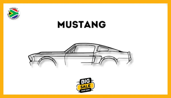 Mustang Vintage Detailed Silhouette Metal Wall Art