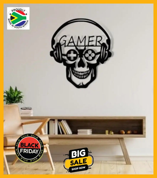 Gamer Skull Design Wall Art Art