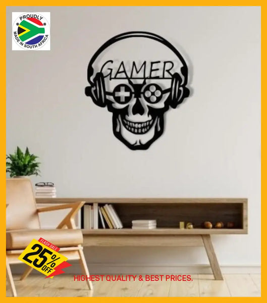 Gamer Skull Design Wall Art Art