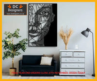 Geometric Face Design 1 Mounted Wall Art