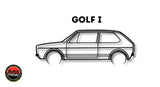 Golf 1 Detailed Silhouette Metal Wall Art