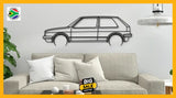 Golf 1 Detailed Silhouette Metal Wall Art