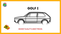 Golf 1 Detailed Silhouette Metal Wall Art