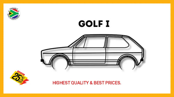 Golf 1 Detailed Silhouette Metal Wall Art